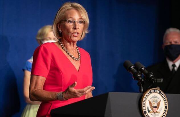 Ryan DeVos's mother, Betsy DeVos.